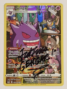 Pokemon Sword and Shield Lost Origin Gengar Trainer Gallery #TG06/TG30 Holo Trading Card (Signed by Ted Lewis)