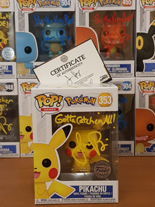 Funko Pop! Pokemon Pikachu #353 Special Edition Vinyl Figure (Signed by Jason Paige)