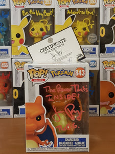 Funko Pop! Pokemon Charizard #843 Vinyl Figure (Signed by Jason Paige)