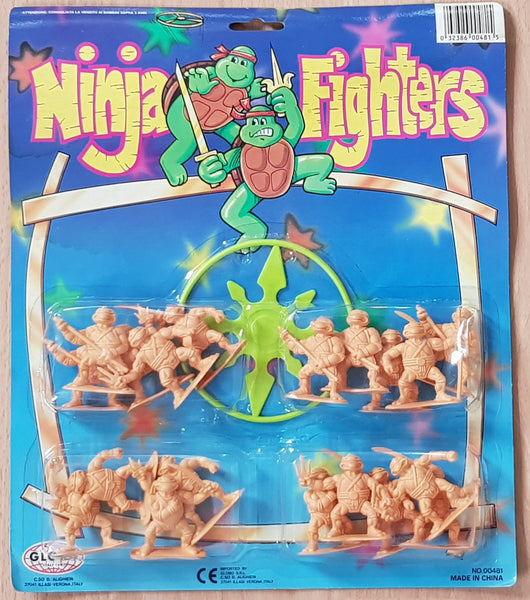 Vtg Ninja Fighters (20) Pastel Mini Figures (TMNT/Muscle - Knock Off Set)