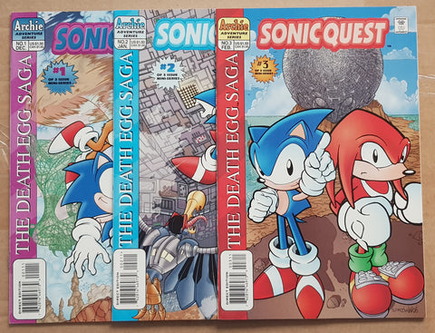 Sonic the Hedgehog: Sonic Quest The Death Egg Saga #1-3 VF/NM Complete Set