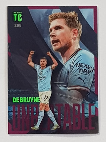 2022-23 Panini Top Class Kevin de Bruyne Unbeatable #265 Purple Parallel Trading Card