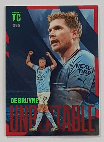 2022-23 Panini Top Class Kevin de Bruyne Unbeatable #265 Red Parallel Trading Card