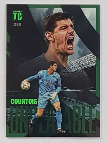 2022-23 Panini Top Class Thibaut Courtois Unbeatable #268 Green Parallel Trading Card