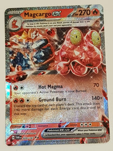 Pokemon Scarlet and Violet Twilight Masquerade Magcargo Ex #029/167 Double Rare Holo Trading Card