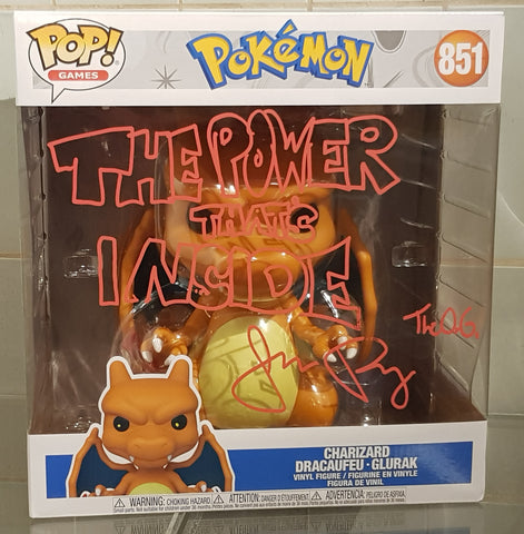 Funko Pop! Pokemon 10" Charizard #851 Jumbo Vinyl Figure (Signed by Jason Paige)