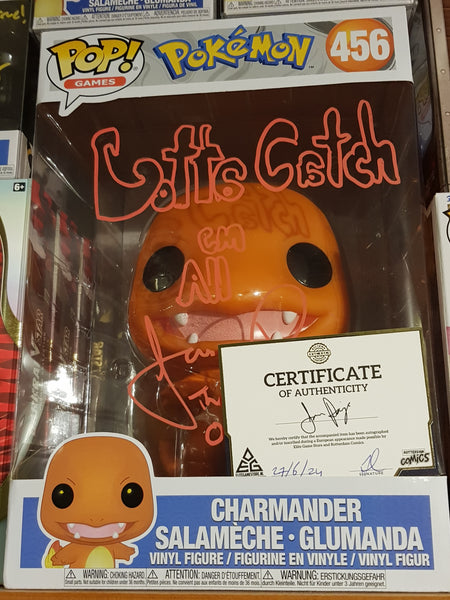 Funko Pop! Pokemon 10" Charmander #456 Jumbo Vinyl Figure (Signed by Jason Paige)