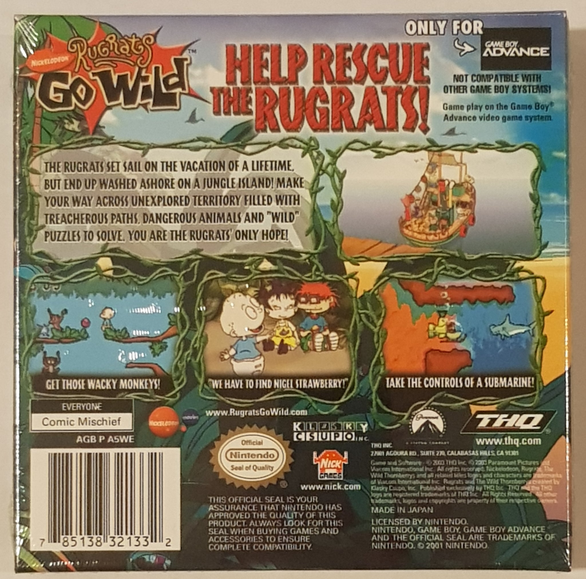 Rugrats Go Wild! Game Boy Advance Factory Sealed Video Game