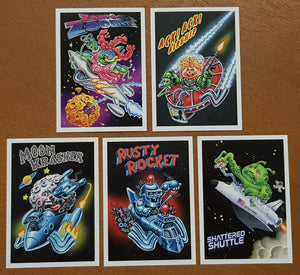 Garbage Pail Kids Intergoolactic Mayhem 'Kosmic Krashers' #KK-1/KK-5 Complete Insert Card Set