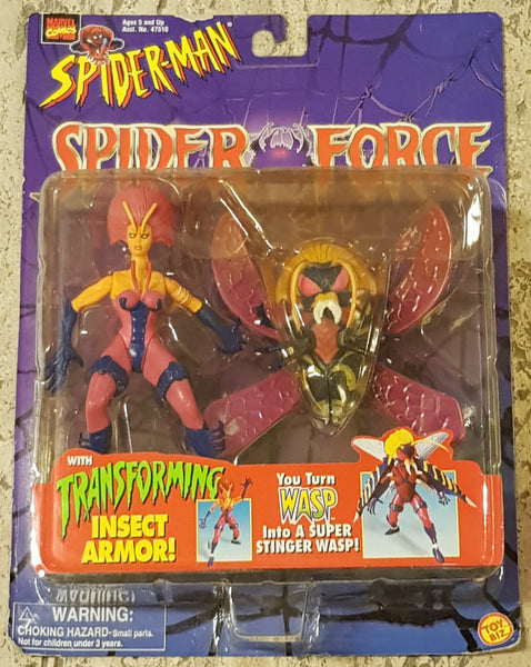 Spider-Man Spider-Force Wasp w/ Transforming Insect Armor Action Figure