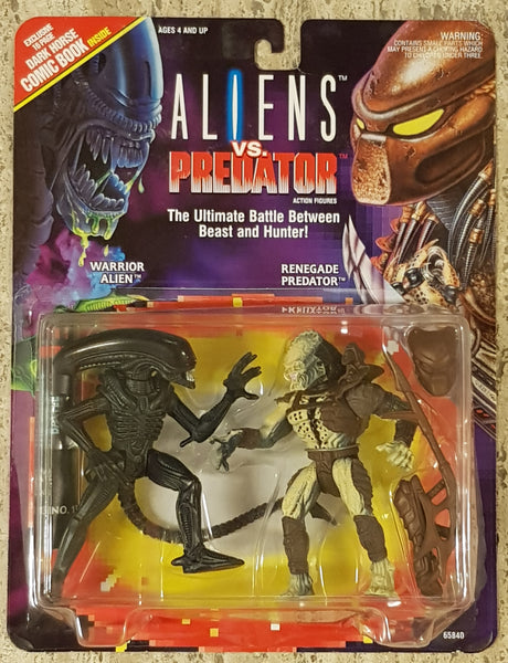 Aliens vs Predator Warrior Alien vs Renegade Predator Action Figure 2-Pack w/ Dark Horse Mini-Comic