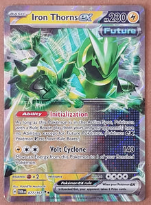 Pokemon Scarlet and Violet Twilight Masquerade Iron Thorns Ex #077/167 Double Rare Holo Trading Card