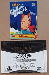 1999 Topps Pokemon TV Animation Series 1 #TV10 James Trading Card (Signed by Ted Lewis)