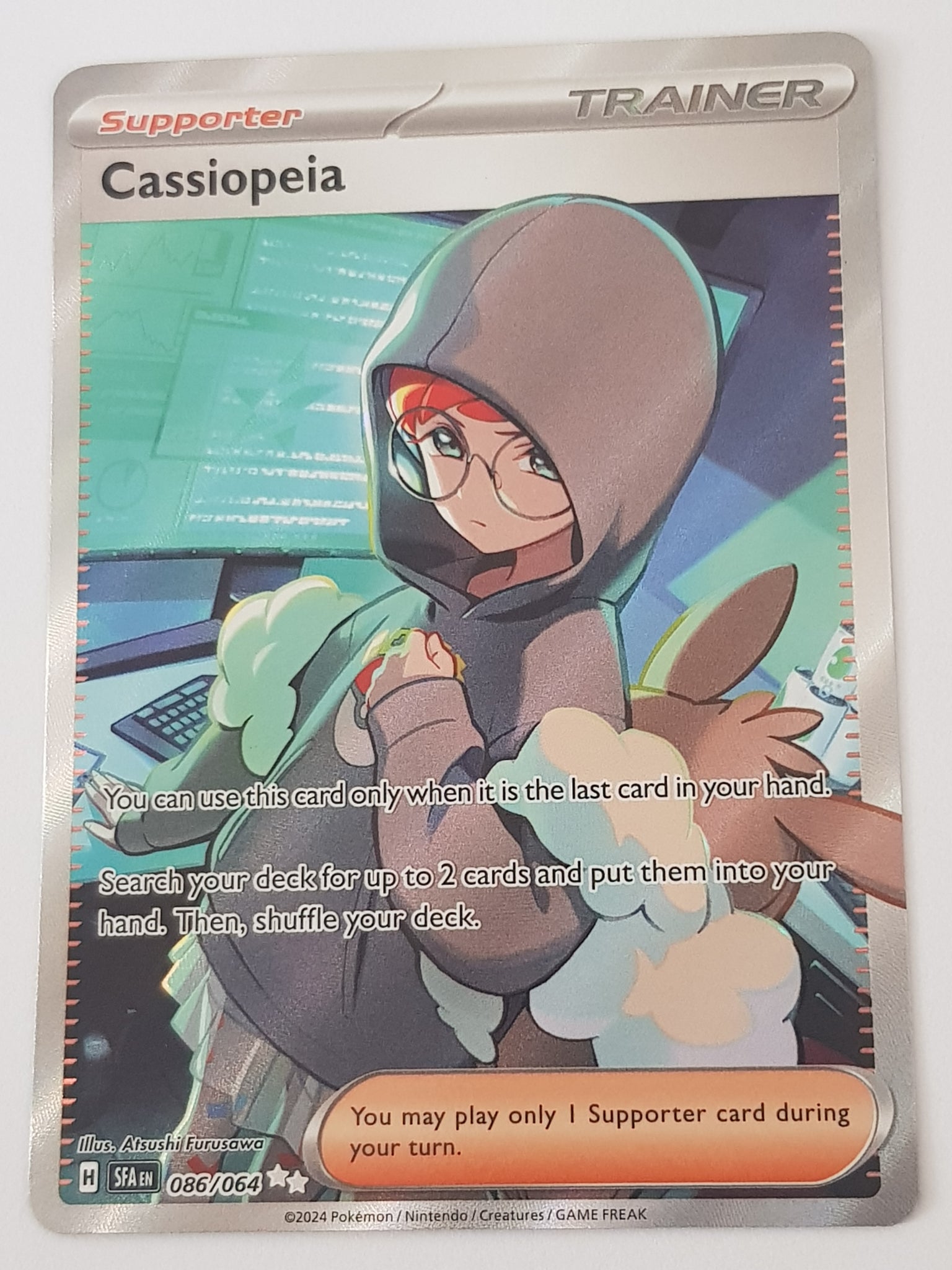 Pokemon Scarlet and Violet Shrouded Fable Cassiopeia #086/064 Ultra Rare Holo Trading Card