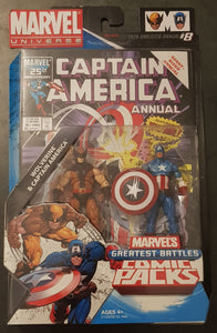 Marvel Universe Greatest Battles Comic Pack Wolverine and Captain America Action Figure Set