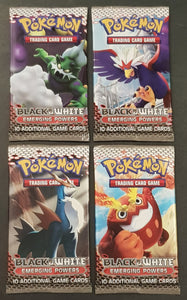 Pokemon Black and White Emerging Powers Sealed (4) Booster Pack Art Set