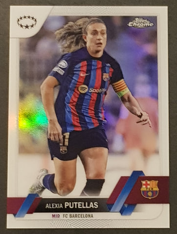 2022-23 Topps Chrome UEFA Women's Champions League Alexia Putellas #1 Silver Refractor Parallel Trading Card