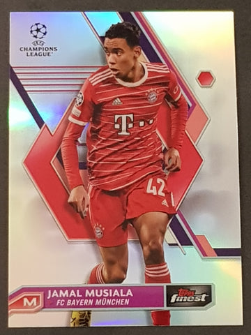 2022-23 Topps Finest UEFA Champions League Jamal Musiala #82 Refractor Trading Card