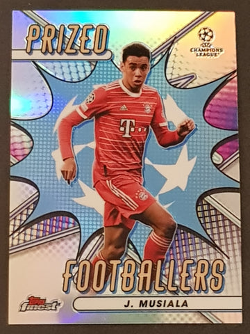 2022-23 Topps Finest UEFA Champions League Jamal Musiala Prized Footballers #PF-8 Trading Card