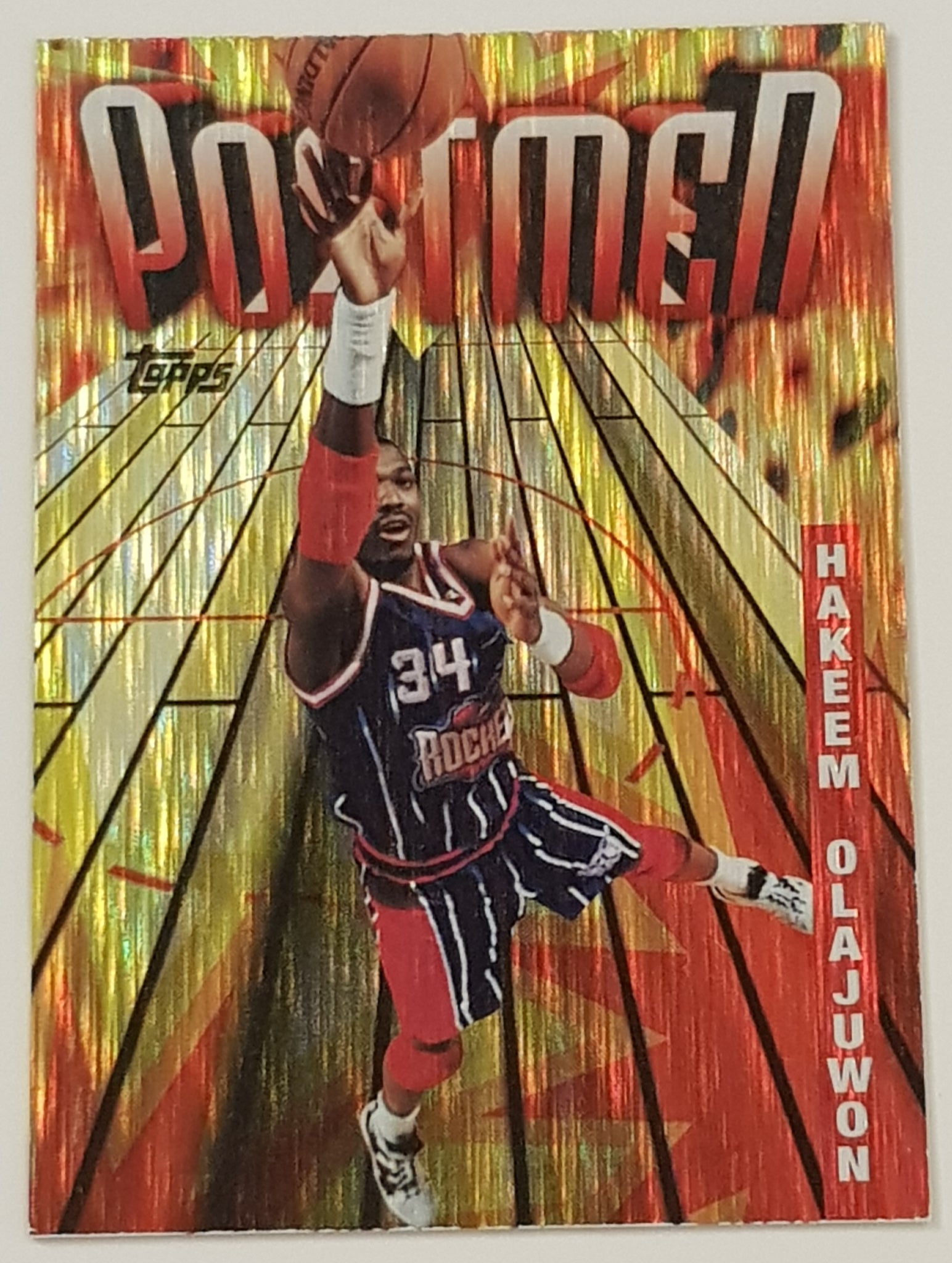 1998-99 Topps Basketball Season's Best Postmen Hakeem Olajuwon #SB25 Trading Card Insert