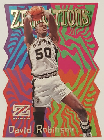 1997-98 Skybox Z-Force Zensations David Robinson #17ZN Die-Cut Trading Card Insert