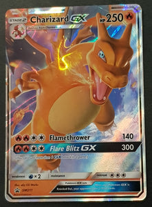 Pokemon Sun and Moon Hidden Fates Charizard GX #SM211 Holo Black Star Promo Trading Card