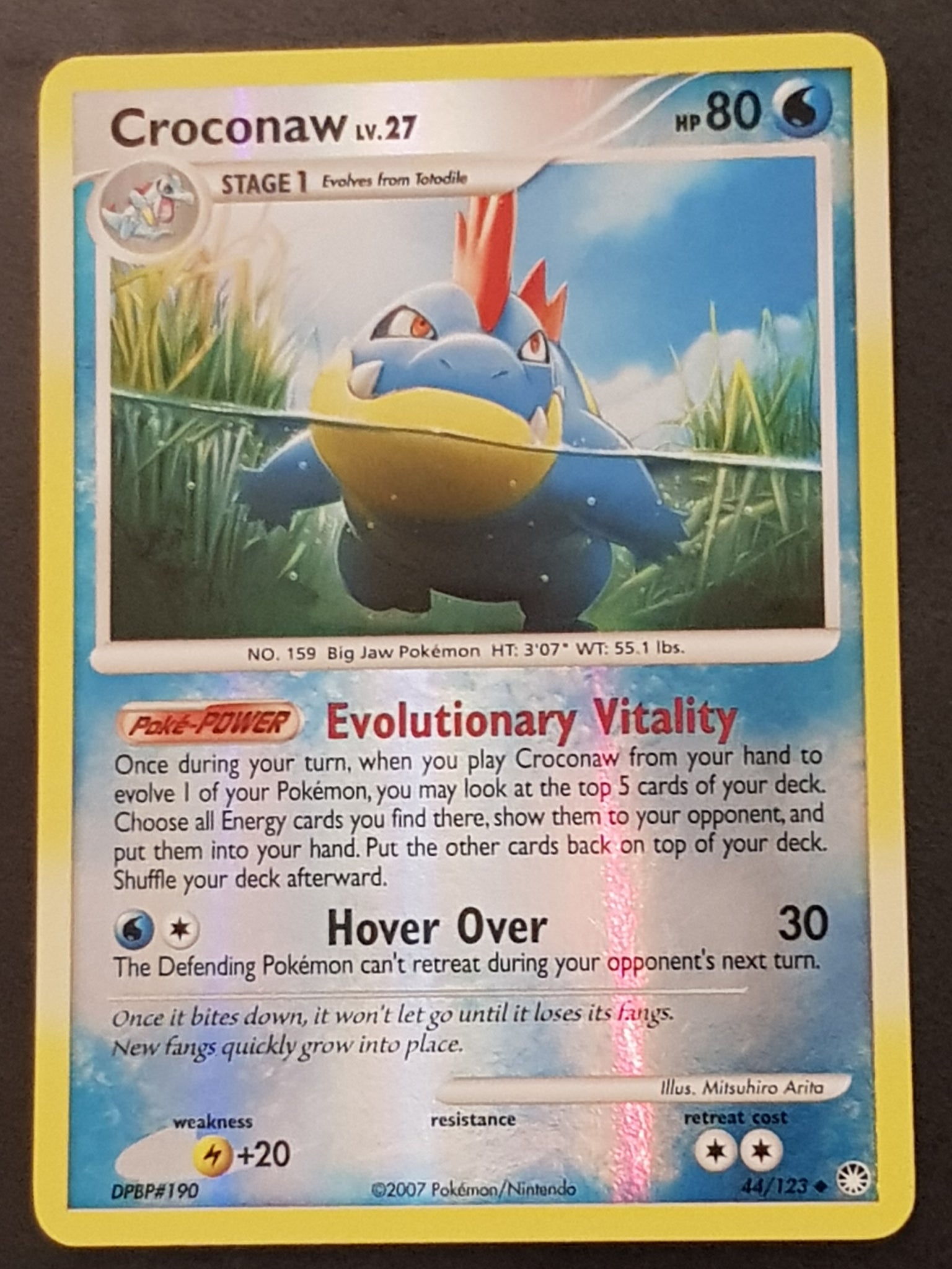 Pokemon Diamond and Pearl Mysterious Treasures Croconaw Lv.27 #44/123 Rotterdam Comics Pokemon Diamond and Pearl Mysterious Treasures Croconaw Lv.27 #44/123 Rotterdam Comics