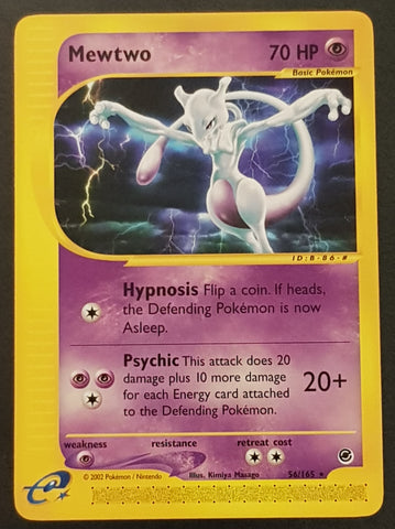 Pokemon Expedition Base Set Mewtwo #56/165 Non-Holo Trading Card