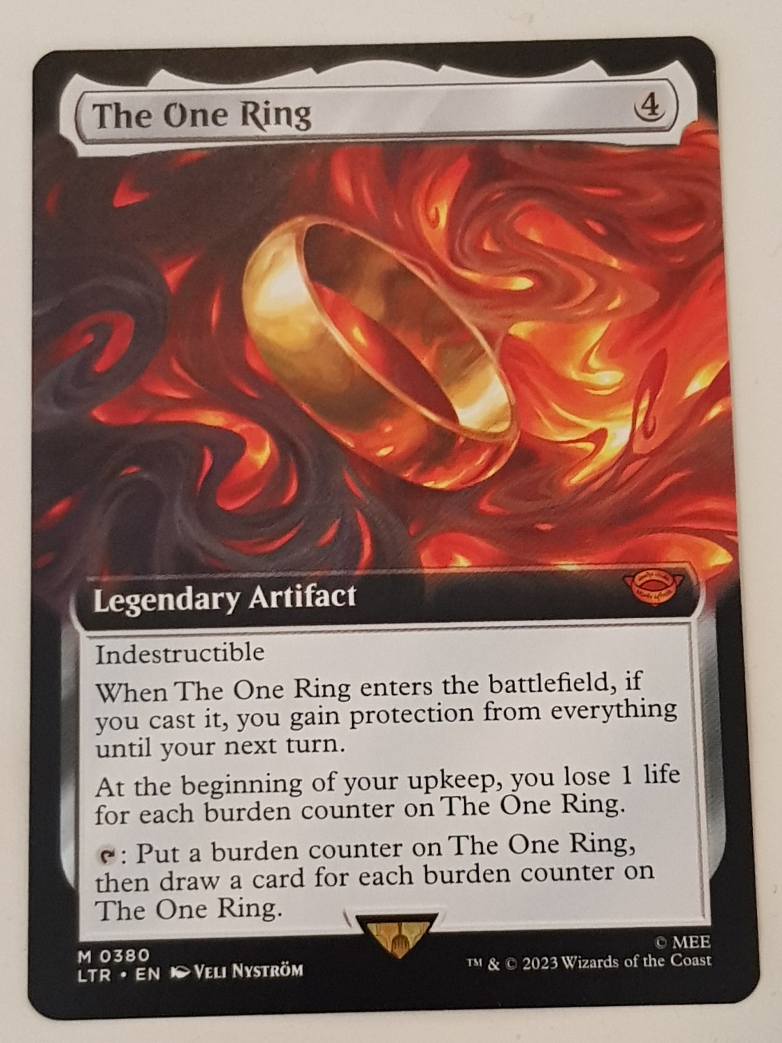 Magic the Gathering Lord of the Rings The One Ring LTR #380 (Borderless) Trading Card