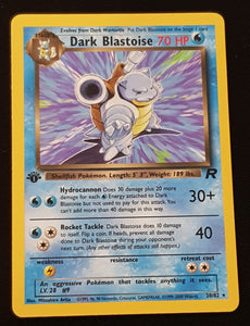 Pokemon Team Rocket Dark Blastoise (1st edition) #20/82 Trading Card Rotterdam Comics Pokemon Team Rocket Dark Blastoise (1st edition) #20/82 Trading Card Rotterdam Comics