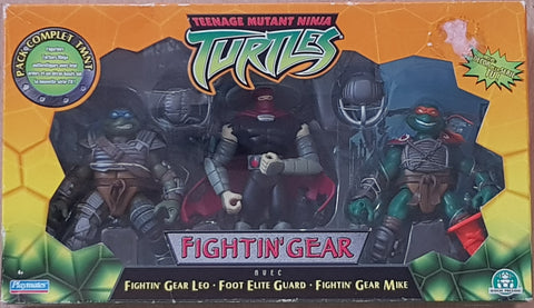 Teenage Mutant Ninja Turtles Fightin'Gear Leo/Foot Elite Guard/Mike Action Figure 3-Pack