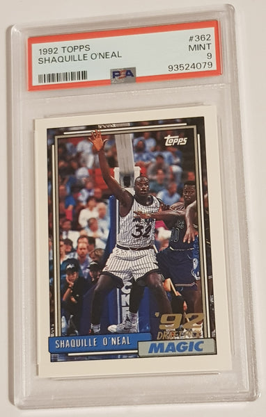 1992 Topps Basketball Shaquille O'Neal #362 PSA 9 Rookie Card