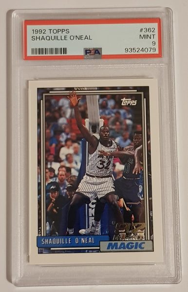 1992 Topps Basketball Shaquille O'Neal #362 PSA 9 Rookie Card