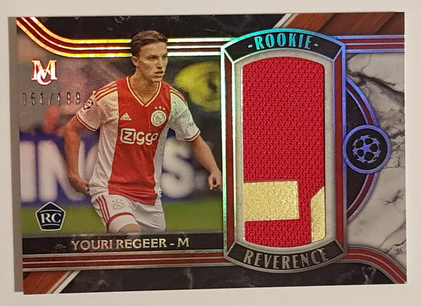 2022-23 Topps Museum Collection UEFA Champions League Rookie Reverence Youri Regeer #RRR-YR /199 Relic Rookie Card