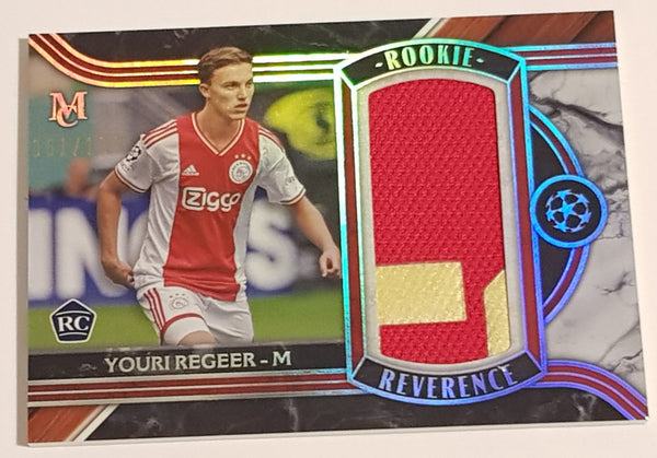 2022-23 Topps Museum Collection UEFA Champions League Rookie Reverence Youri Regeer #RRR-YR /199 Relic Rookie Card