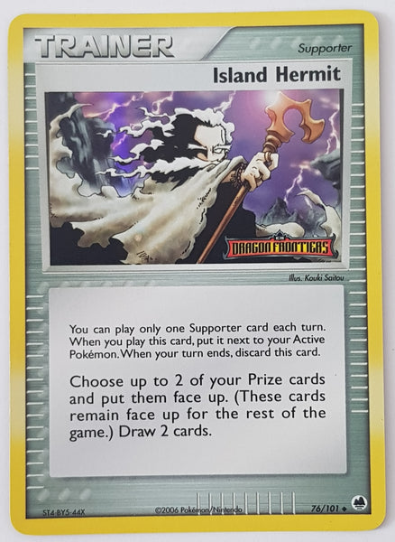 Pokemon Ex Dragon Frontiers Island Hermit #76/101 Reverse Holo Trading Card