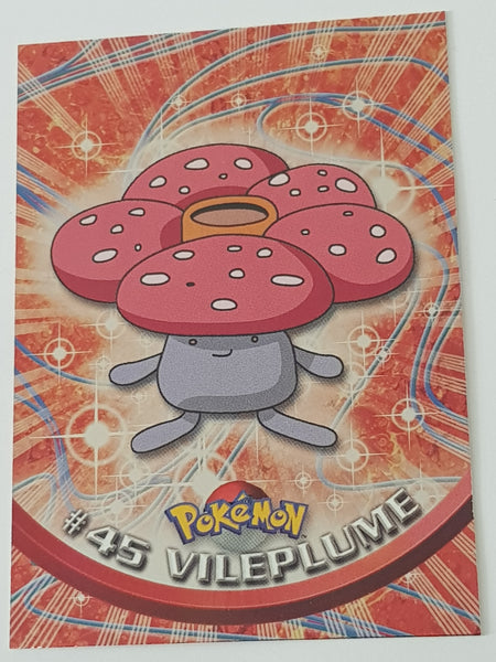 1999 Topps Pokemon TV Animation Series 1 Vileplume #45 Foil Trading Card (Black Logo)