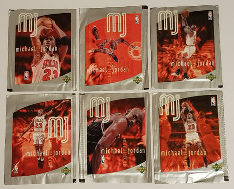 1997-98 Upper Deck Michael Jordan Sealed Sticker Packs (6pc Variation Set)