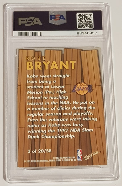 1997-98 Skybox Z-Force Kobe Bryant Super Boss #3/SB PSA 8 Trading Card