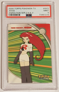 2000 Topps Pokemon TV Animation Series 2 Heroes and Villains Jesse #HV2 PSA 9 Insert Card