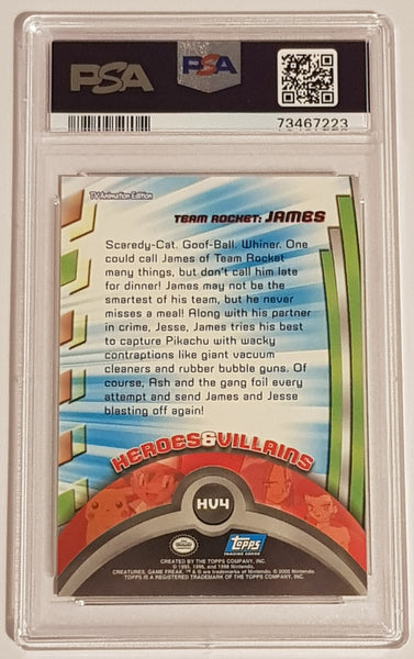 2000 Topps Pokemon TV Animation Series 2 Heroes and Villains James #HV4 PSA 9 Insert Card