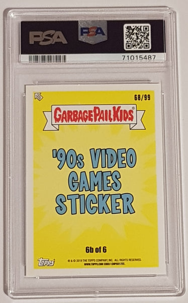 2019 Topps Garbage Pail Kids We Hate the '90s Catch 'Em AL #6b Spit Blue Parallel /99 PSA 9 Trading Card