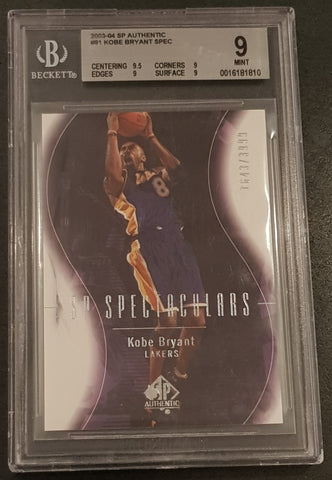 2003-04 Upper Deck SP Authentic Kobe Bryant #91 Spectaculars /3999 BGS 9 Trading Card