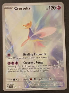 Pokemon Scarlet and Violet Shrouded Fable Cresselia #071/064 Illustration Rare Holo Trading Card