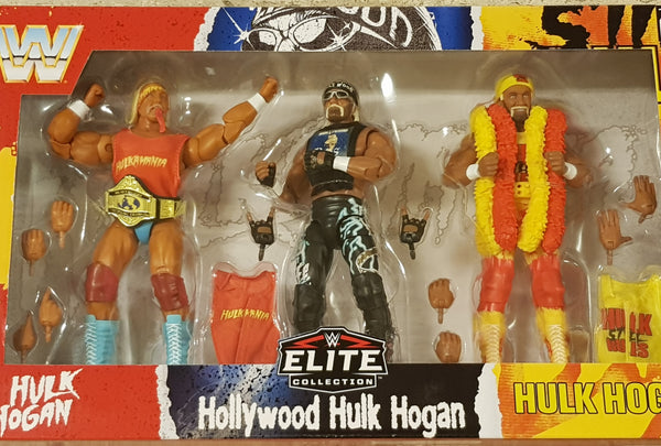 WWE Hulkmania 40th Anniversary Elite Series Collection Hulk Hogan Action Figure 3-Pack