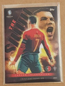 Topps Match Attax UEFA Euro 2024 Cristiano Ronaldo Career Celebration #CRCC Case Hit Trading Card