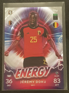 Topps Match Attax UEFA Euro 2024 Jeremy Doku Energy #GM1 Trading Card