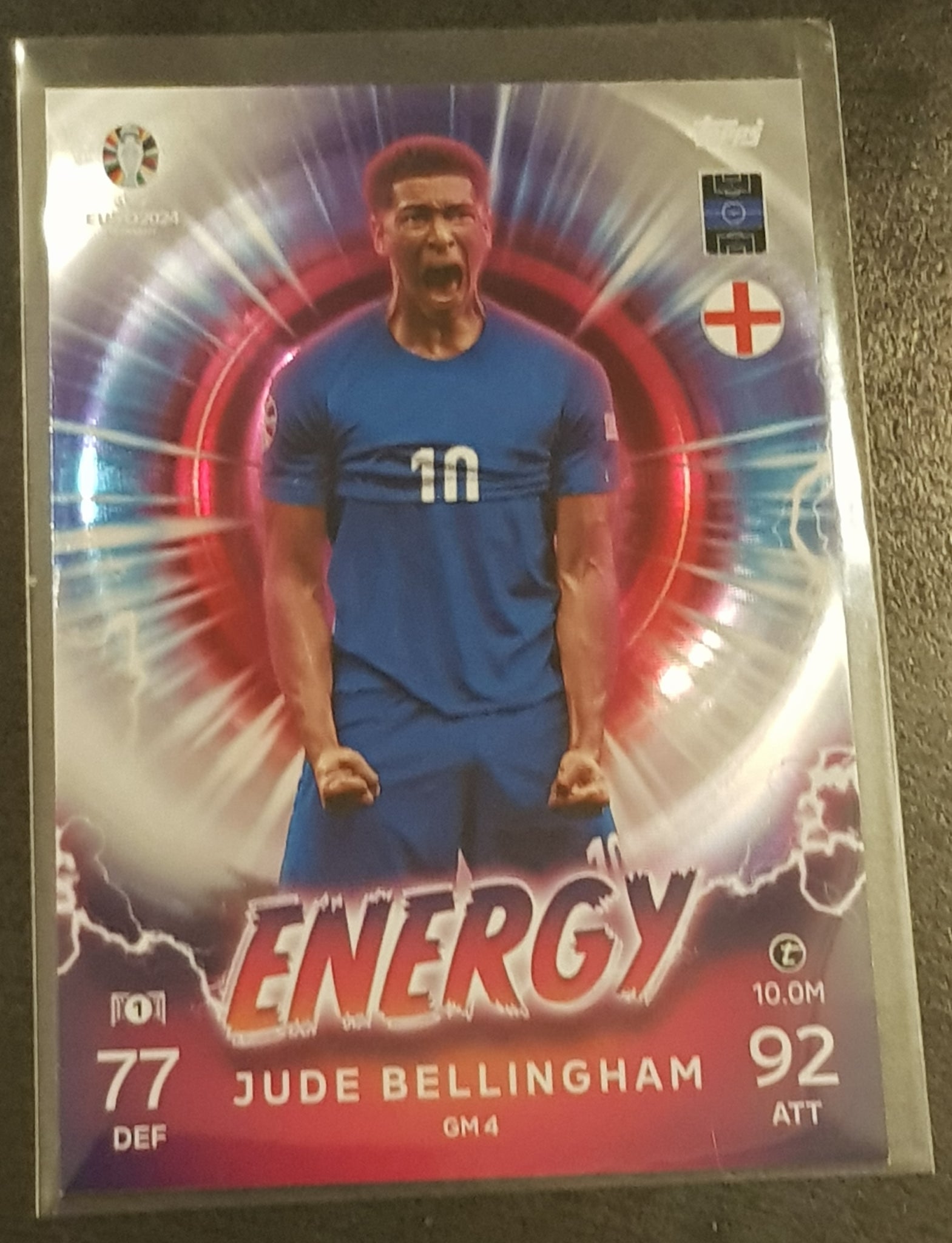 Topps Match Attax UEFA Euro 2024 Jude Bellingham Energy #GM4 Trading Card