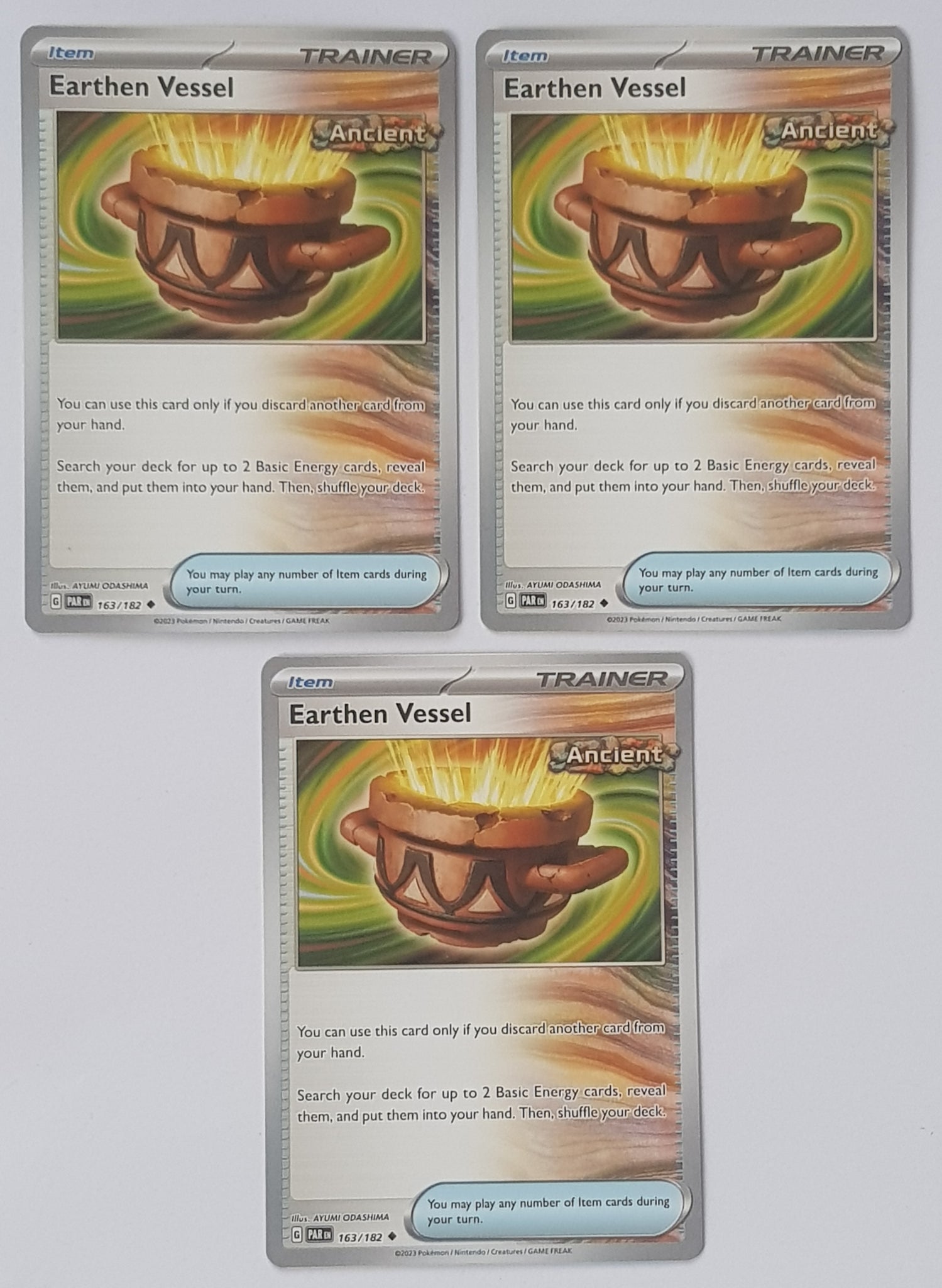 Pokemon Scarlet and Violet Paradox Rift Earthen Vessel #163/182 Trading Card