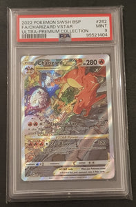 Pokemon Sword and Shield Charizard Vstar #262 PSA 9 Black Star Promo Holo Trading Card